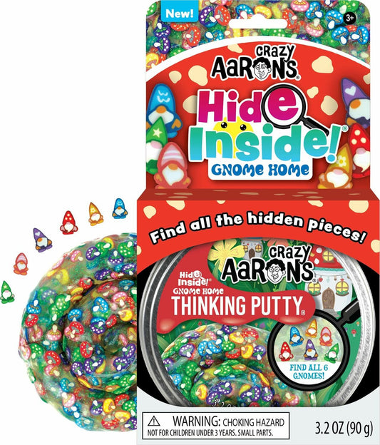 Crazy Aaron's Hide Inside! Gnome Home Thinking Putty